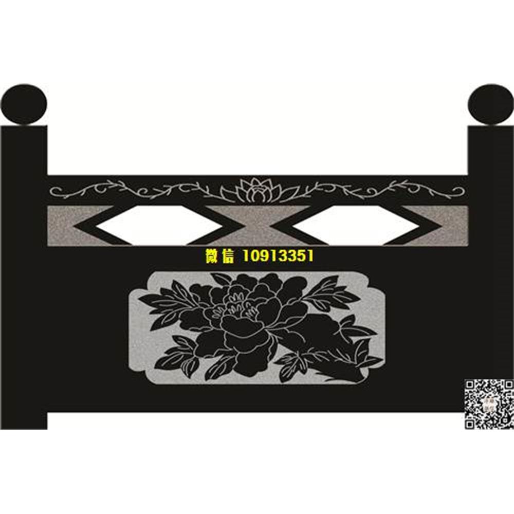 精雕图166牡丹花栏板精雕图线雕图线条图单线铣底图_电脑雕刻plt文泰矢量图精雕图浮雕图